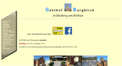 Desktop Screenshot of gasthof-burgblick.de